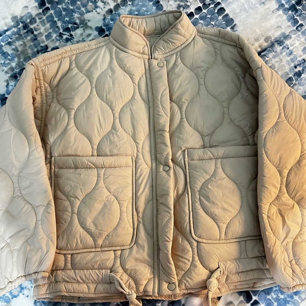 Khaki Quilted Women's Jacket